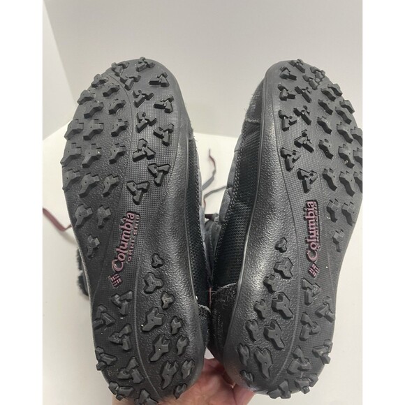 Columbia Minx Girls Y 4 Gray Waterproof Insulated Quilted Fleece Boot Winter - Picture 9 of 12